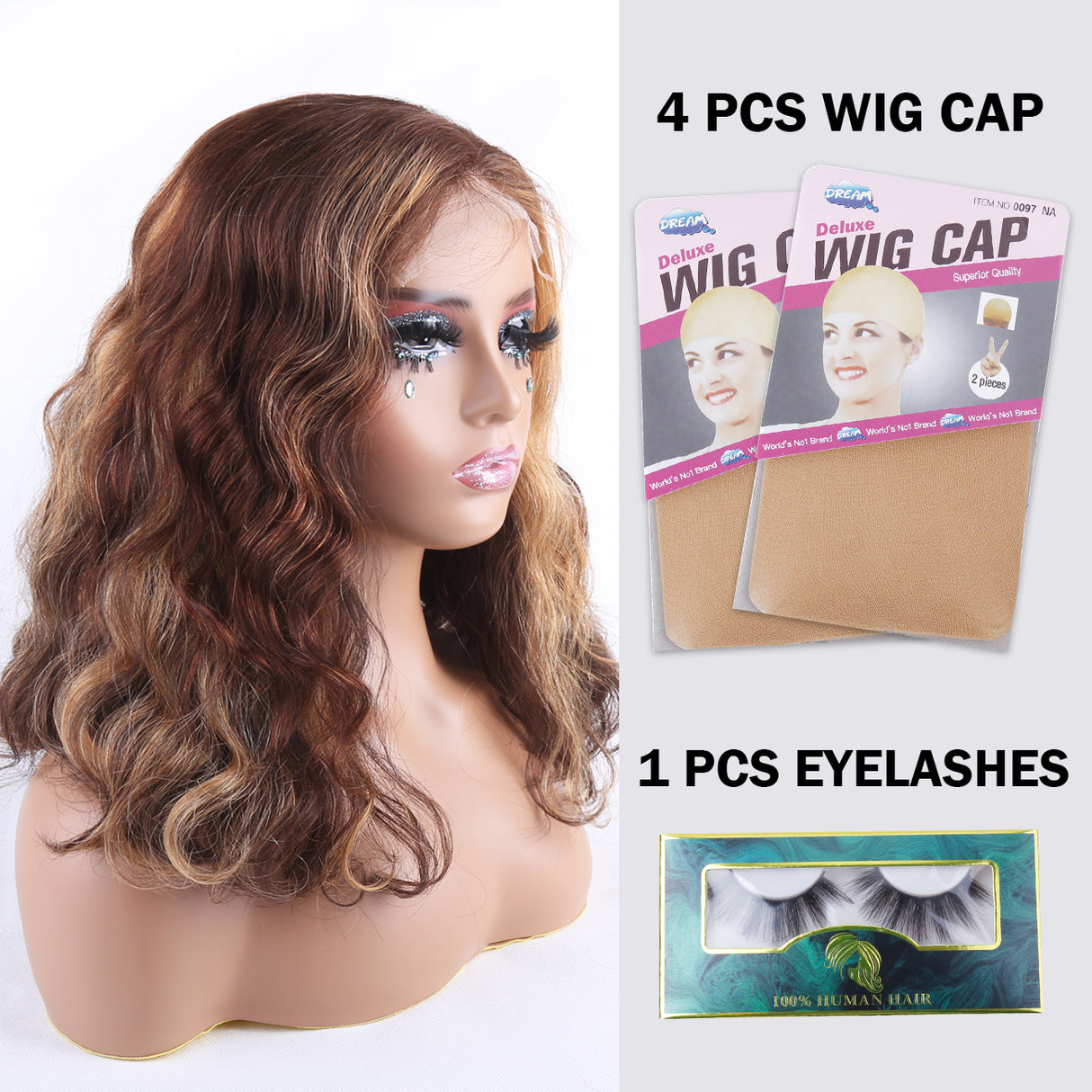 5X5 Highlight Blond Bob Wig 12A 14inch Big Wavy Wig Remy Hair 250% Density