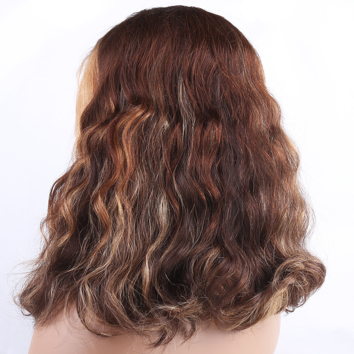 5X5 Highlight Blond Bob Wig 12A 14inch Big Wavy Wig Remy Hair 250% Density