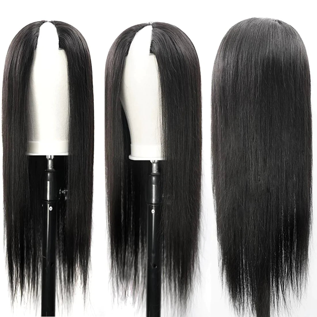 Beginner Friendly Glueless Silk Straight V Part Wig 100% Human Hair