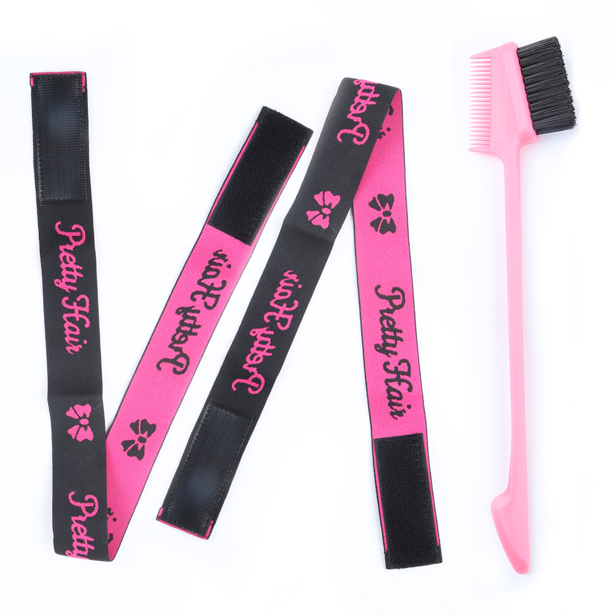 Wig Band Elastic Bands For Wig 2 Pcs Lace Melting Band For Lace Front Wig Bands For Keeping Wigs In Place Edge and 1 Piece Delicate Edge Brush for Baby Hair Gentle Styling Essential