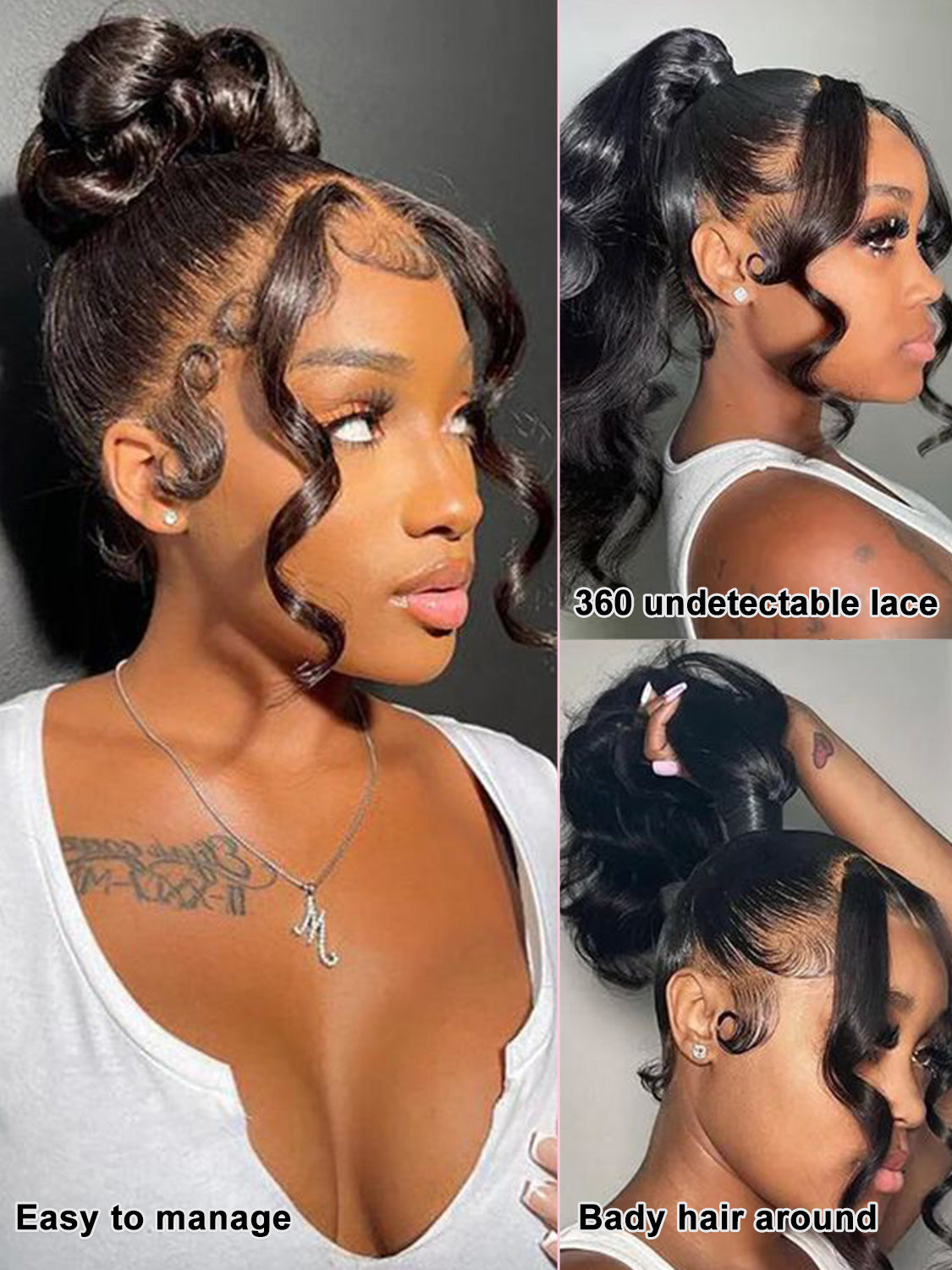 200% Density | 360 Lace Pre-Plucked Long Wig 100% Remy Human Hair Body Wave