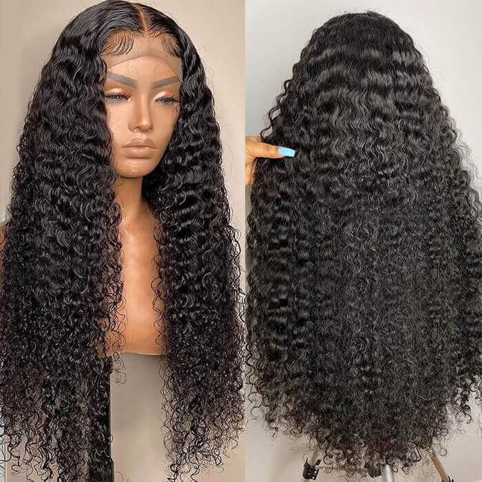Curly Human Hair Wigs 4x4 13x4 Lace Frontal Wigs