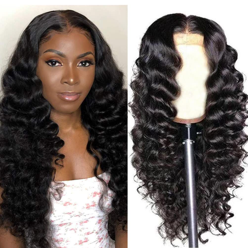 13x4 Lace Front Wigs Human Hair Loose Deep Wave