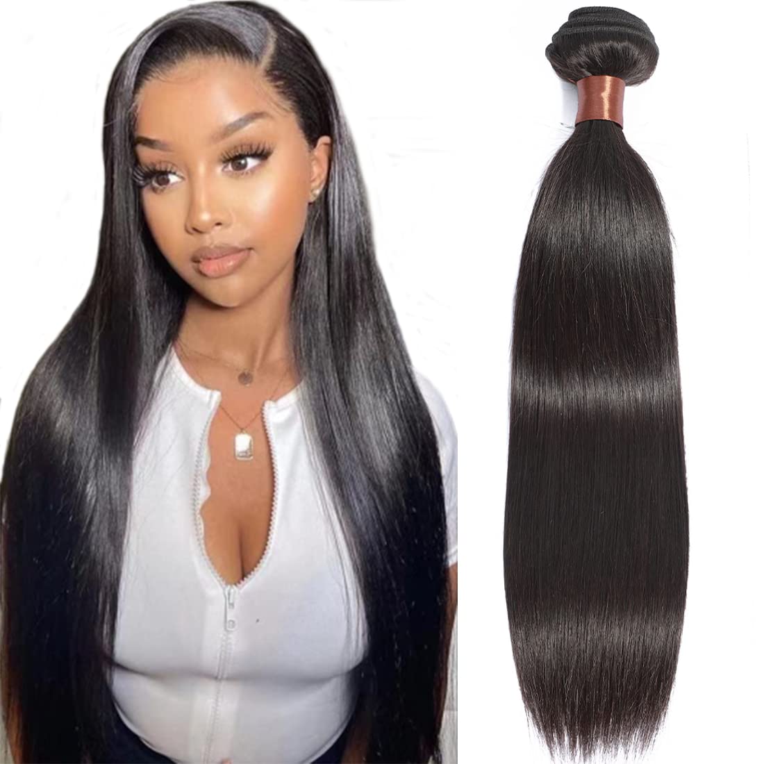 1 Bundle Human Hair Bundles Natural Color 100g/bundle Straight/Body Wave/Deep Wave/Water Wave