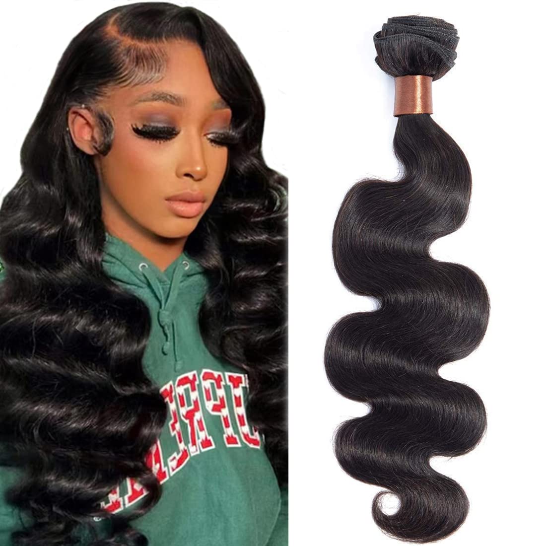 1 Bundle Human Hair Bundles Natural Color 100g/bundle Straight/Body Wave/Deep Wave/Water Wave