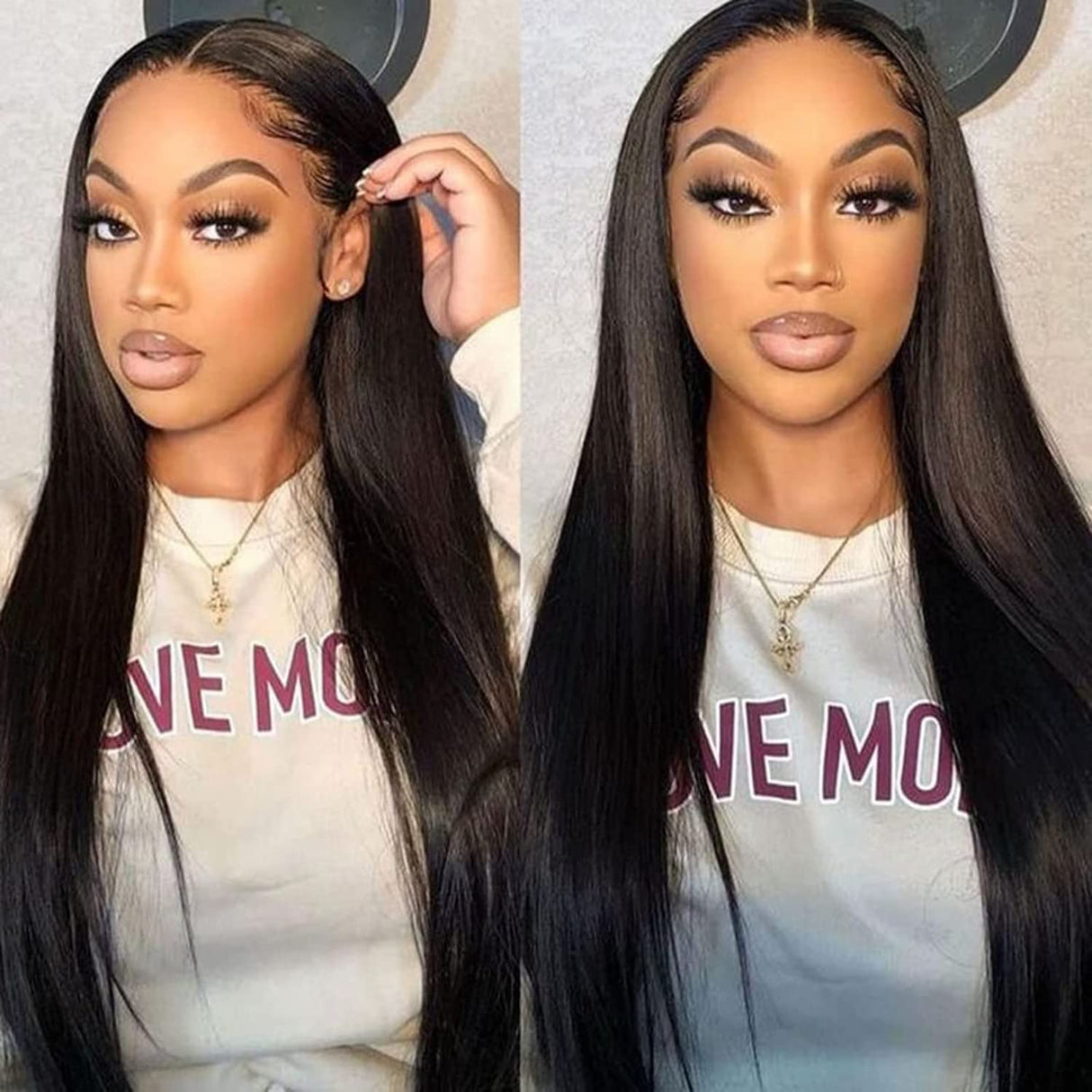 Beginner Friendly Glueless Silk Straight V Part Wig 100% Human Hair
