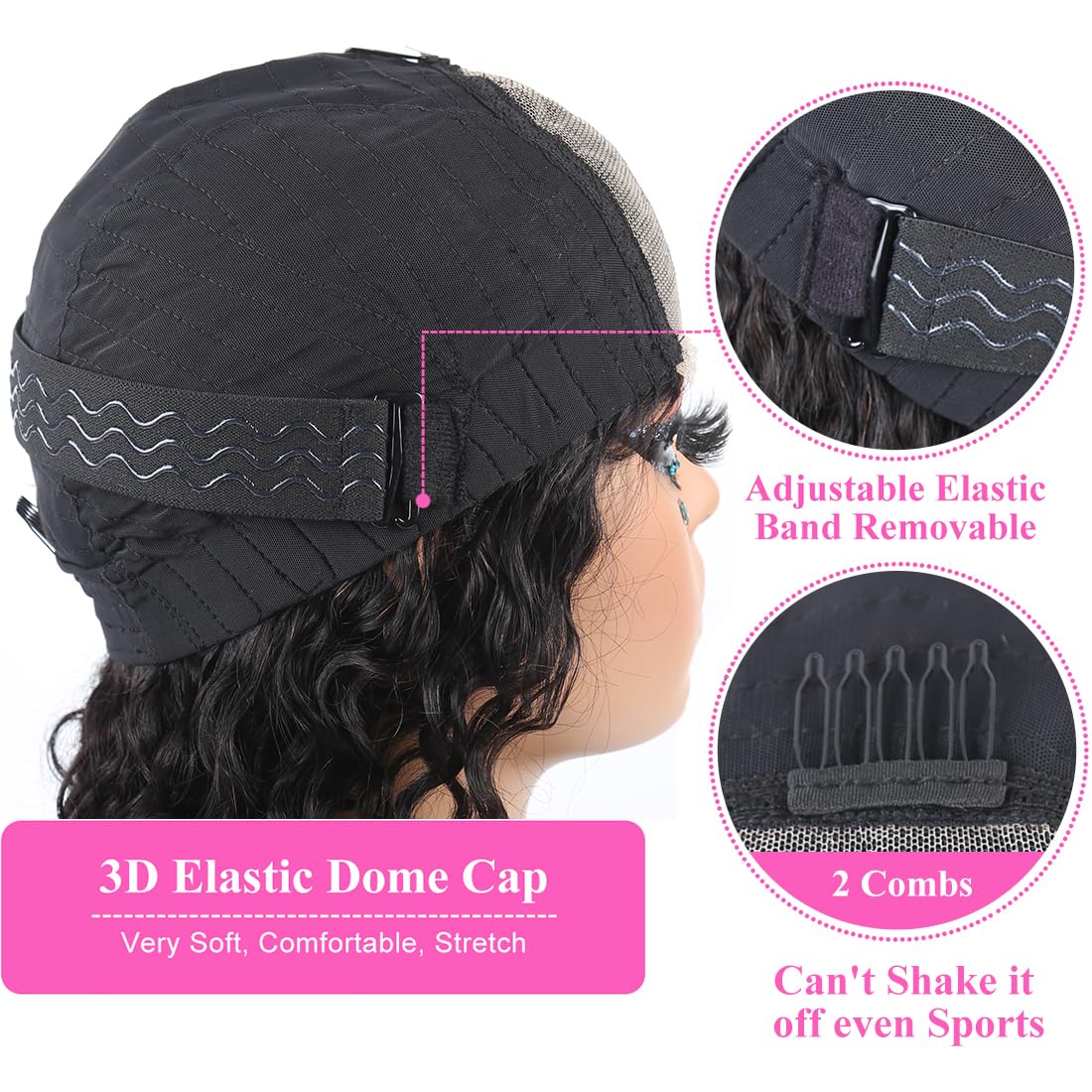 Wear & Go Wigs Deep Wave Pre-plucked Glueless Lace Front Wigs