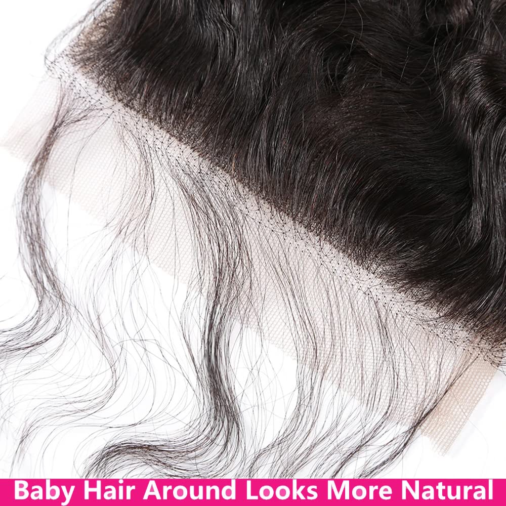 Kinky StraGHT 4x4 Top Swiss Lace Human Hair Closure Natural Black