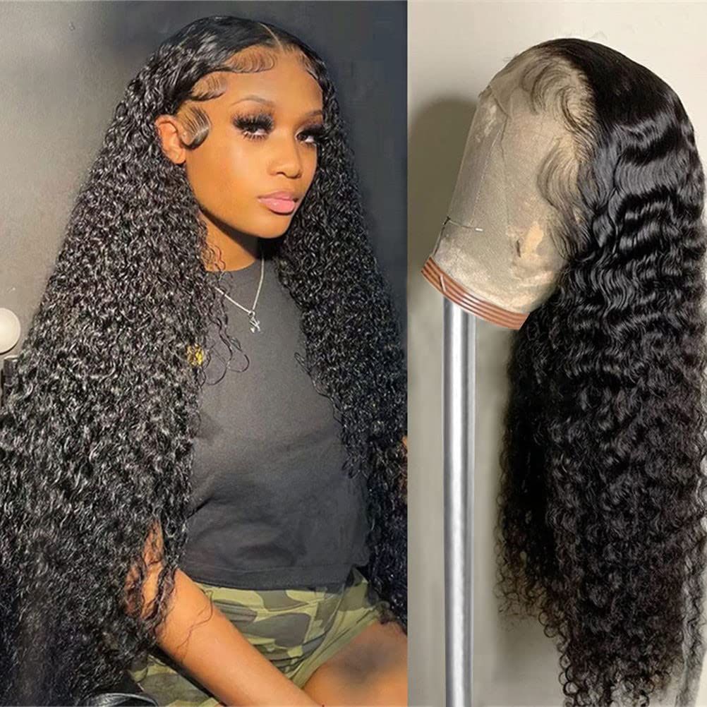 Deep Wave Lace Front Wigs Human Hair 13x4 Lace Frontal Curly Wigs