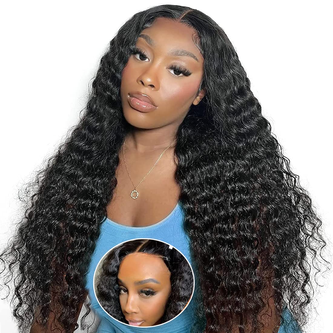 Wear & Go Wigs Deep Wave Pre-plucked Glueless Lace Front Wigs