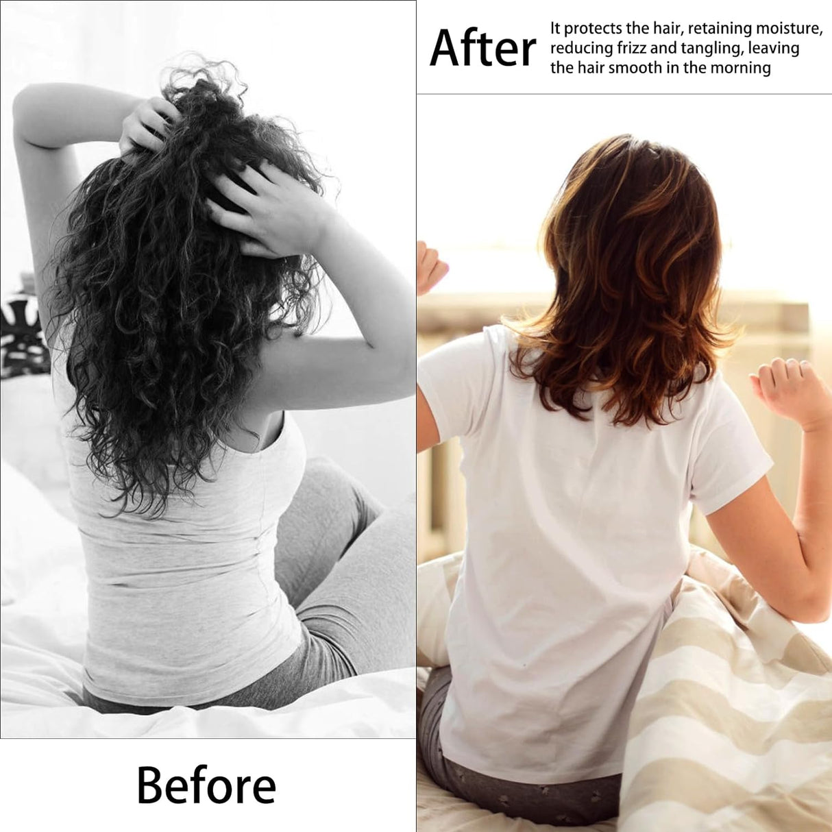 Double Layer Satin Bonnet Silk Bonnet Nightcap for Sleeping ,Sleep Cap Hat Bonnets with Elastic Tie Band for Women's Natural & Curly Hair