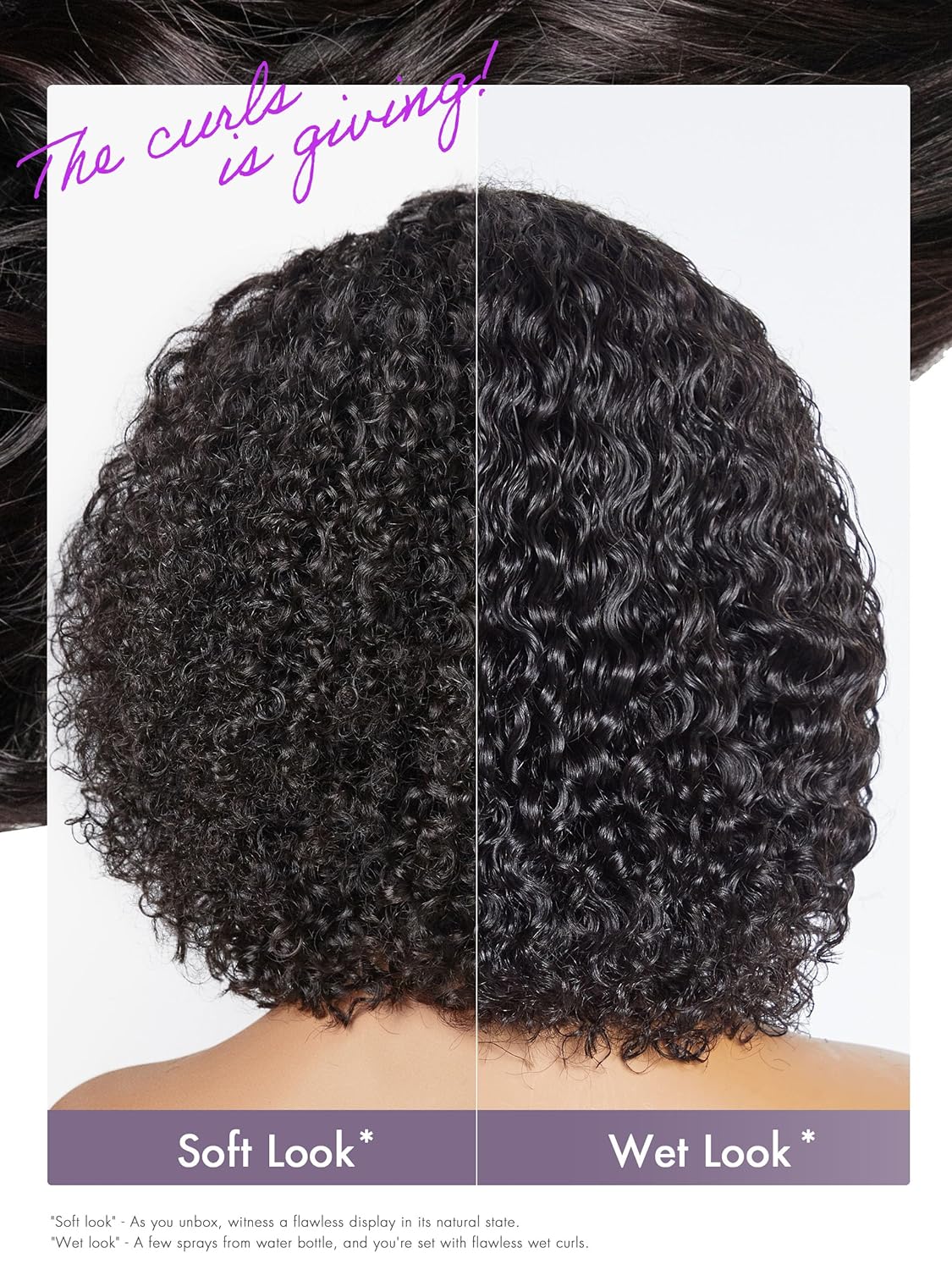 10'' Glueless HD Curly Wig Human Hair Pre Cut Lace Wig, Real HD Lace Short Curly Bob Wigs 180 Density Human Hair Pre Plucked