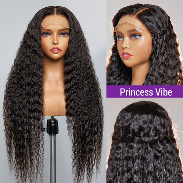 Deep Wave Frontal Wigs 13*6 HD Lace Front Human Hair Wigs with Baby Hairi
