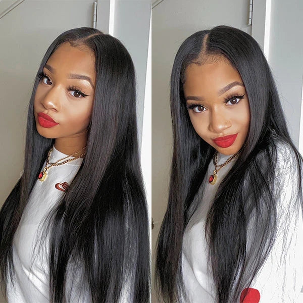 U Part Quick & Easy Affordable 100% Human Hair Wig (Get Free Clip In Set)