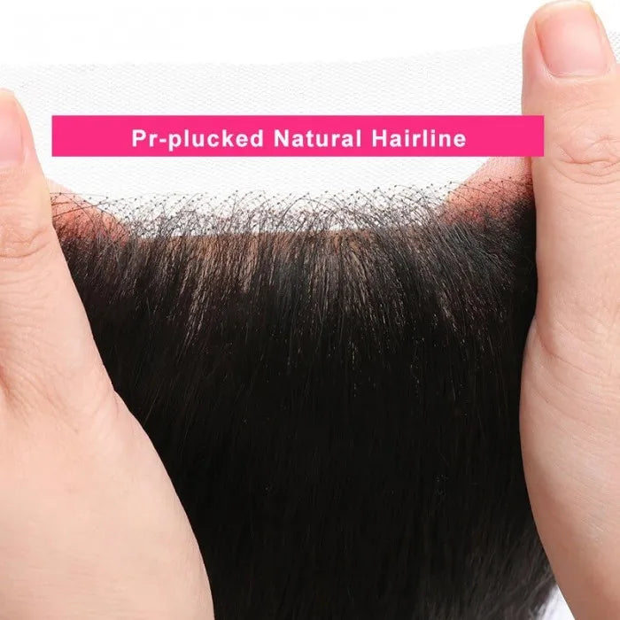 Body Wave Upgrade Lace Closure Middle Part Closure Bleached Knots 4x0.75 T Part Closure Natural Color