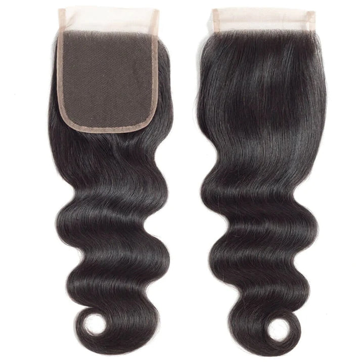 4x4 HD Transparent Lace Closure Body Wave Human Hair Closure Natural Black Hair Top Swiss Lace