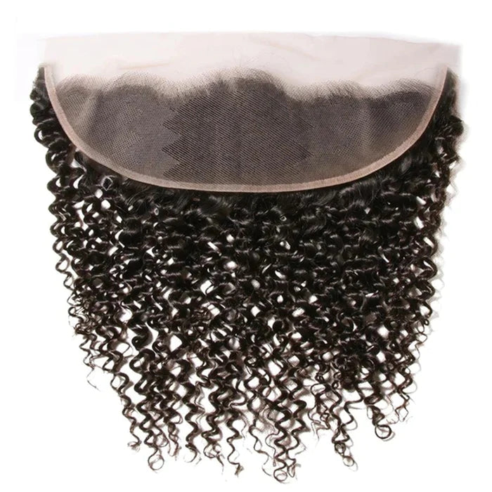 Curly Hair 13x4 Ear to Ear HD Transparent Lace Frontal Human Hair 12A Quality