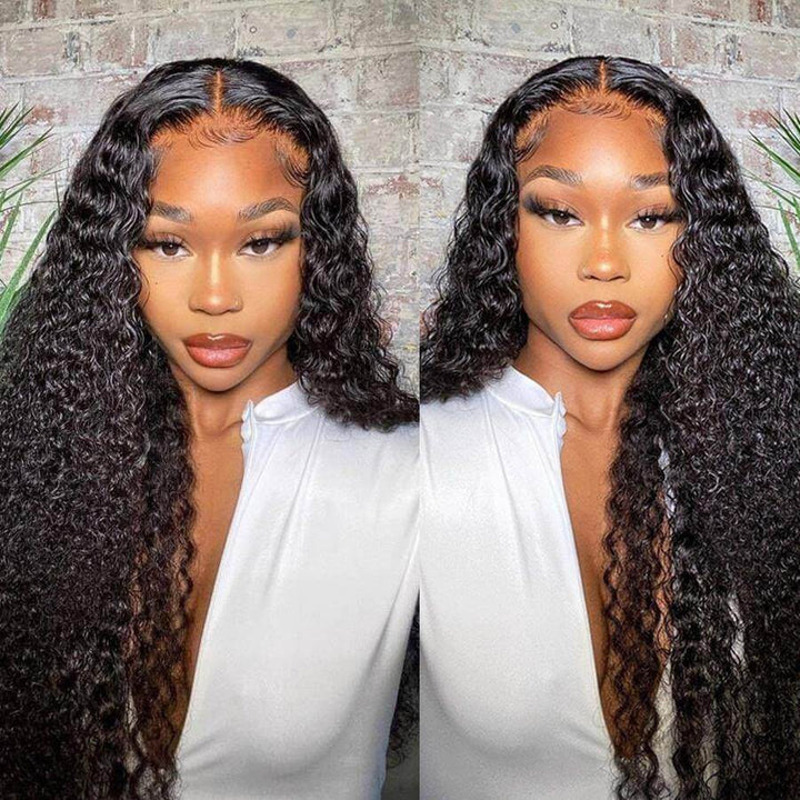 4x4 Deep Wave Lace Closure Wigs Deep Curly Lace Front Wigs Human Hair Wigs
