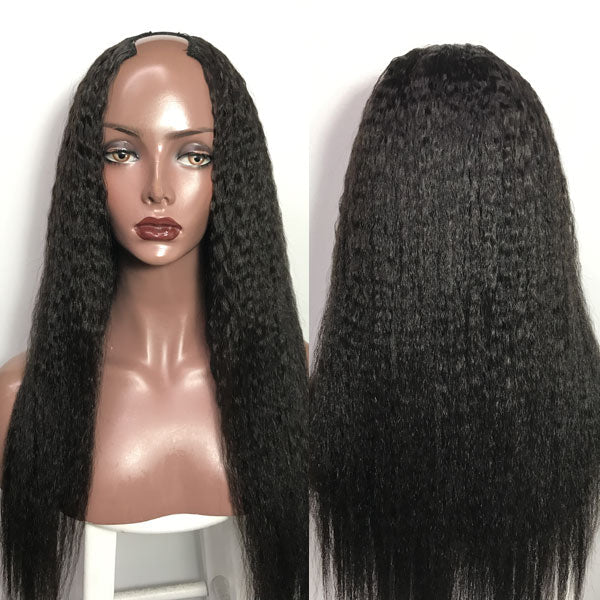 U Part Quick & Easy Affordable 100% Human Hair Wig (Get Free Clip In Set)