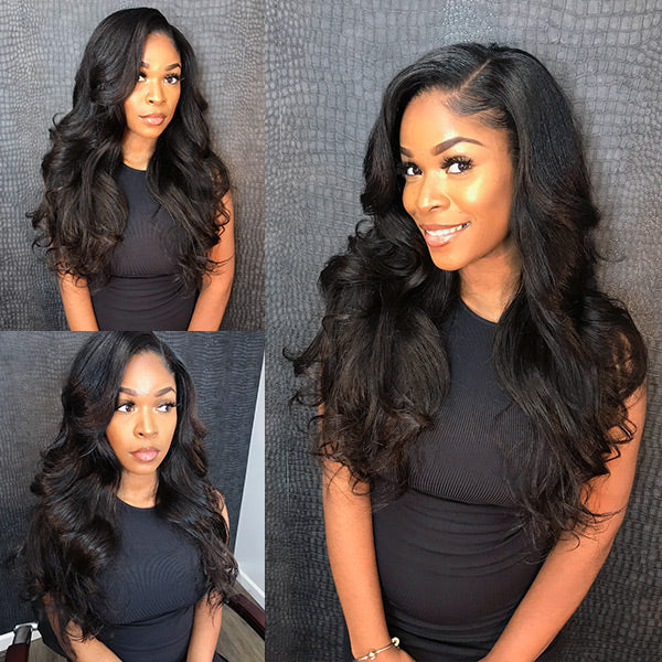 U Part Quick & Easy Affordable 100% Human Hair Wig (Get Free Clip In Set)