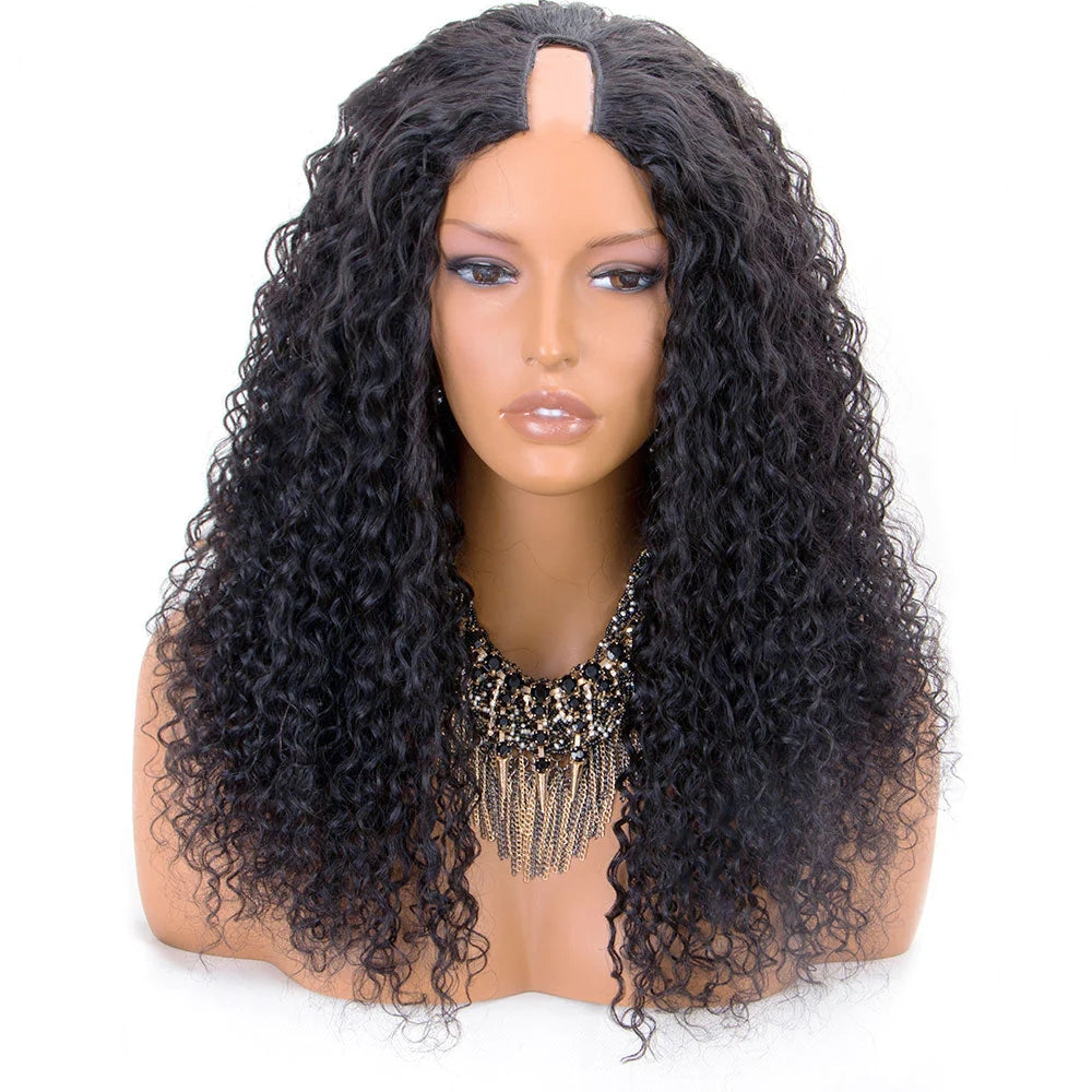 U Part Quick & Easy Affordable 100% Human Hair Wig (Get Free Clip In Set)