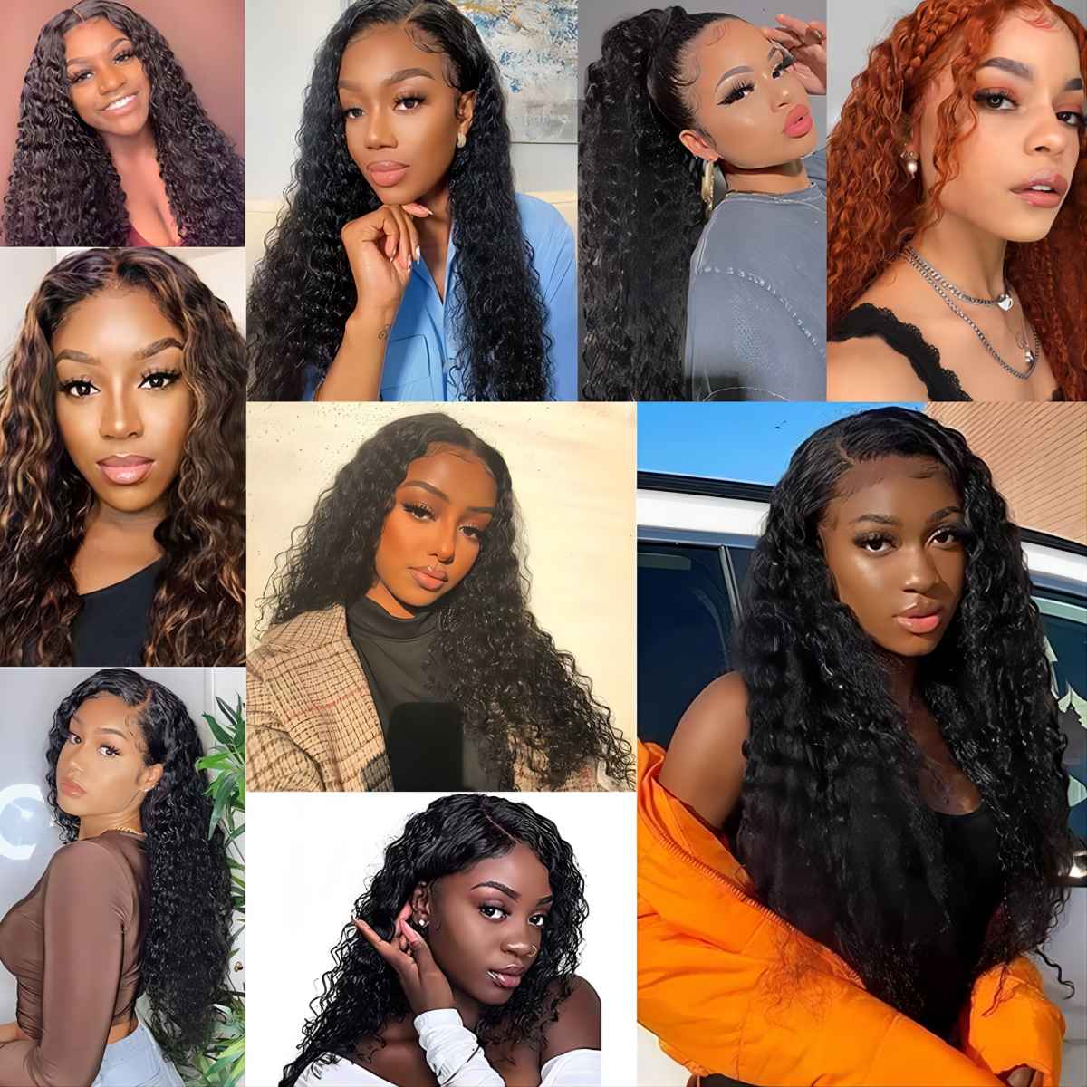 360 Lace Front Wigs Human Hair Water Wave Wig 180% Density