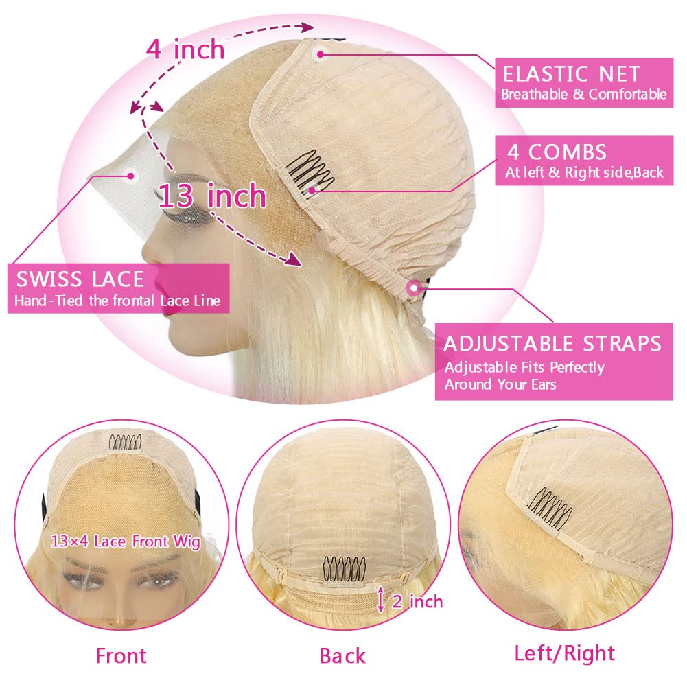 613 Blonde Lace Front Wigs Human Hair Body Wave 13x4 HD