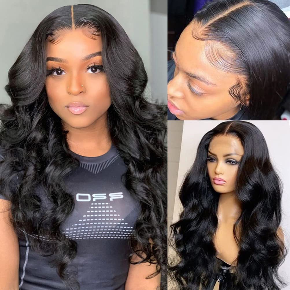 Body Wave 13x4 Lace Front Wigs Brazilian Remy Human Hair Natural Color 180%