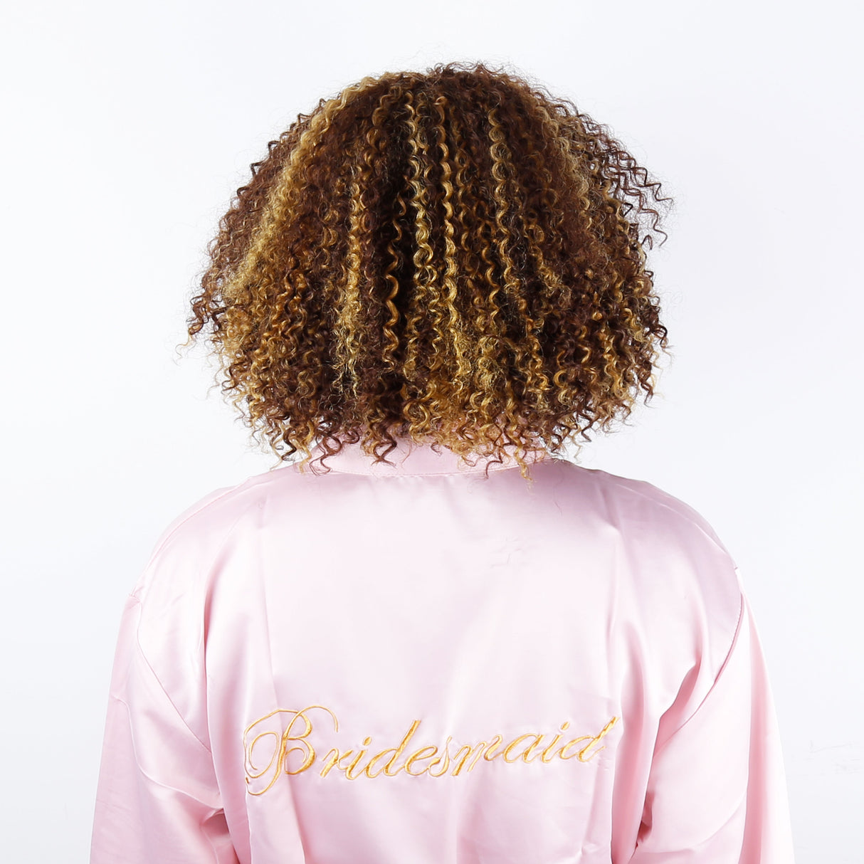 Highlight Short Curly Bob Wigs with Bang Ombre Blond Remy Hair 180% Density