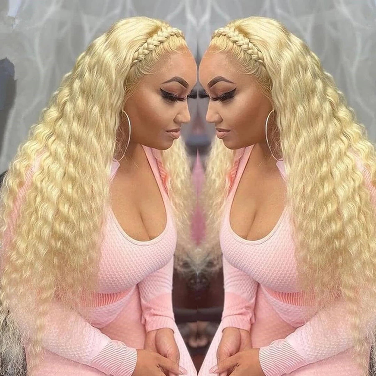 613 Blonde Deep Wave 13x4 Lace Front Wig Human Hair Brazilian Lace Frontal Wigs