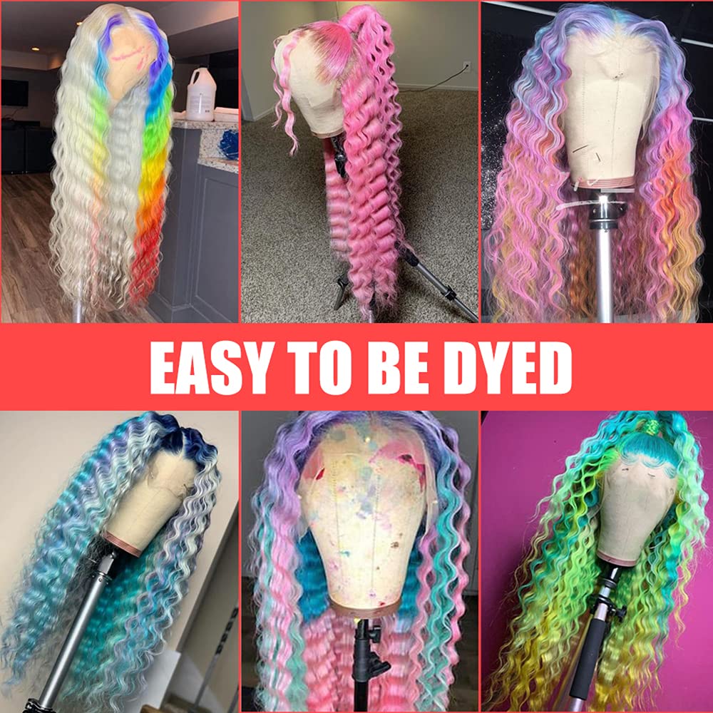 613 Blonde Deep Wave 13x4 Lace Front Wig Human Hair Brazilian Lace Frontal Wigs