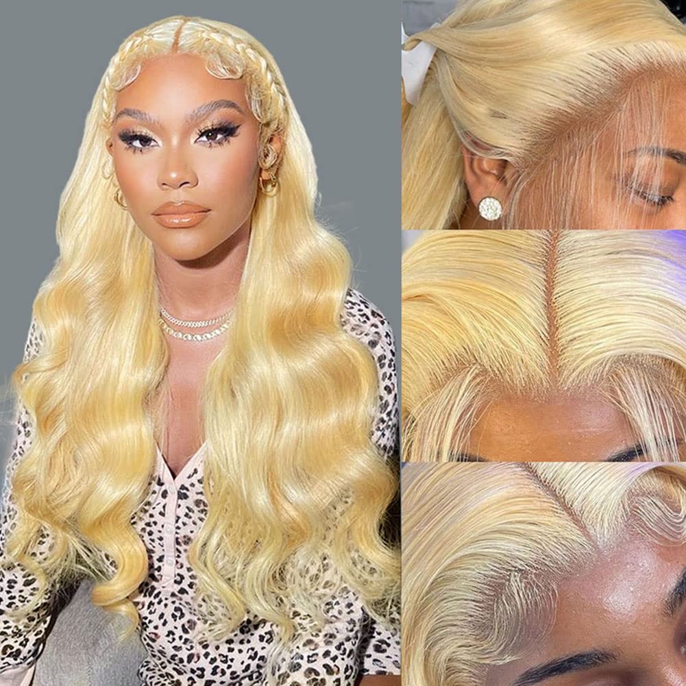 613 Blonde Lace Front Wigs Human Hair Body Wave 13x4 HD