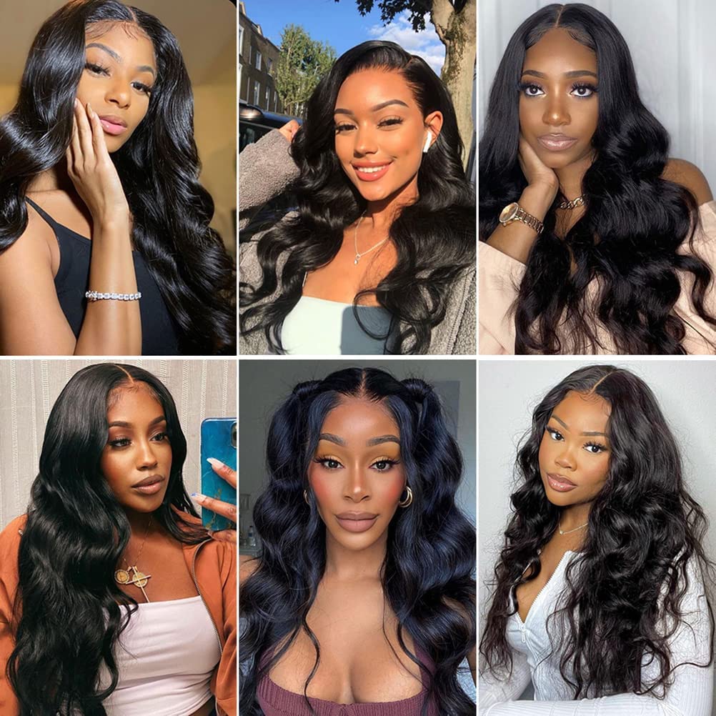 Body Wave 13x4 Lace Front Wigs Brazilian Remy Human Hair Natural Color 180%