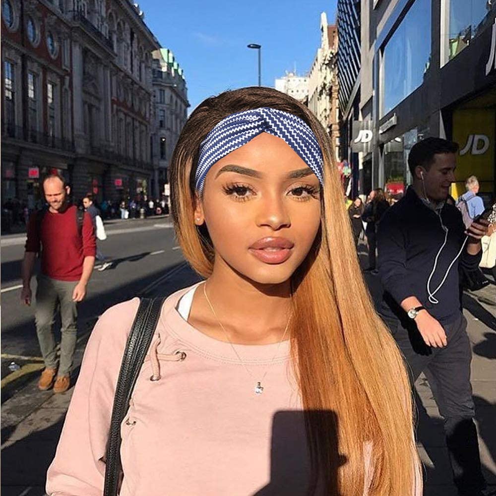 Straight Ombre 1B/27 Headband Wig Brazilian Remy Human Hair None Lace Front Wigs 150% Density