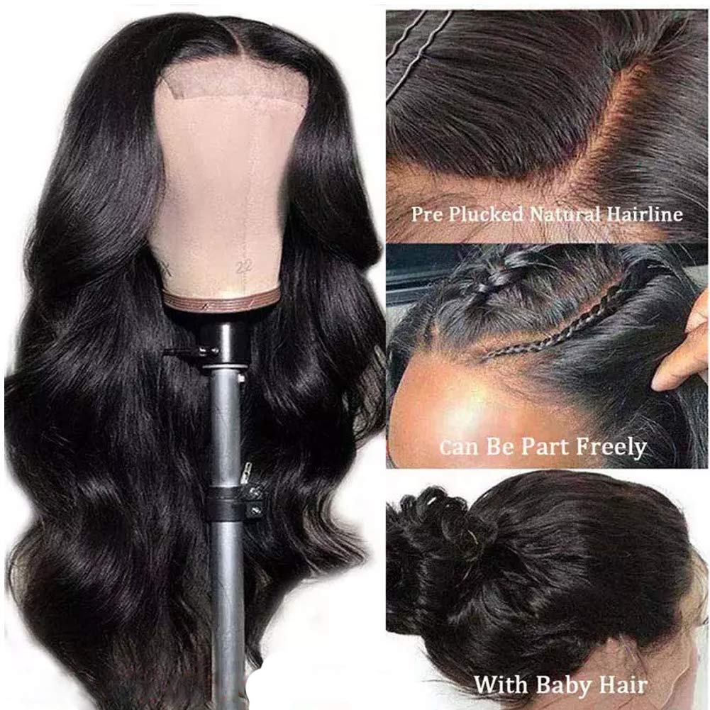4X4 Lace Closure Wigs Remy Human Hair 150% Hair Density Body Wave/Straight/Curly/Deep Wave