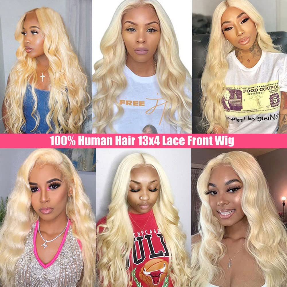 613 Blonde Lace Front Wigs Human Hair Body Wave 13x4 HD