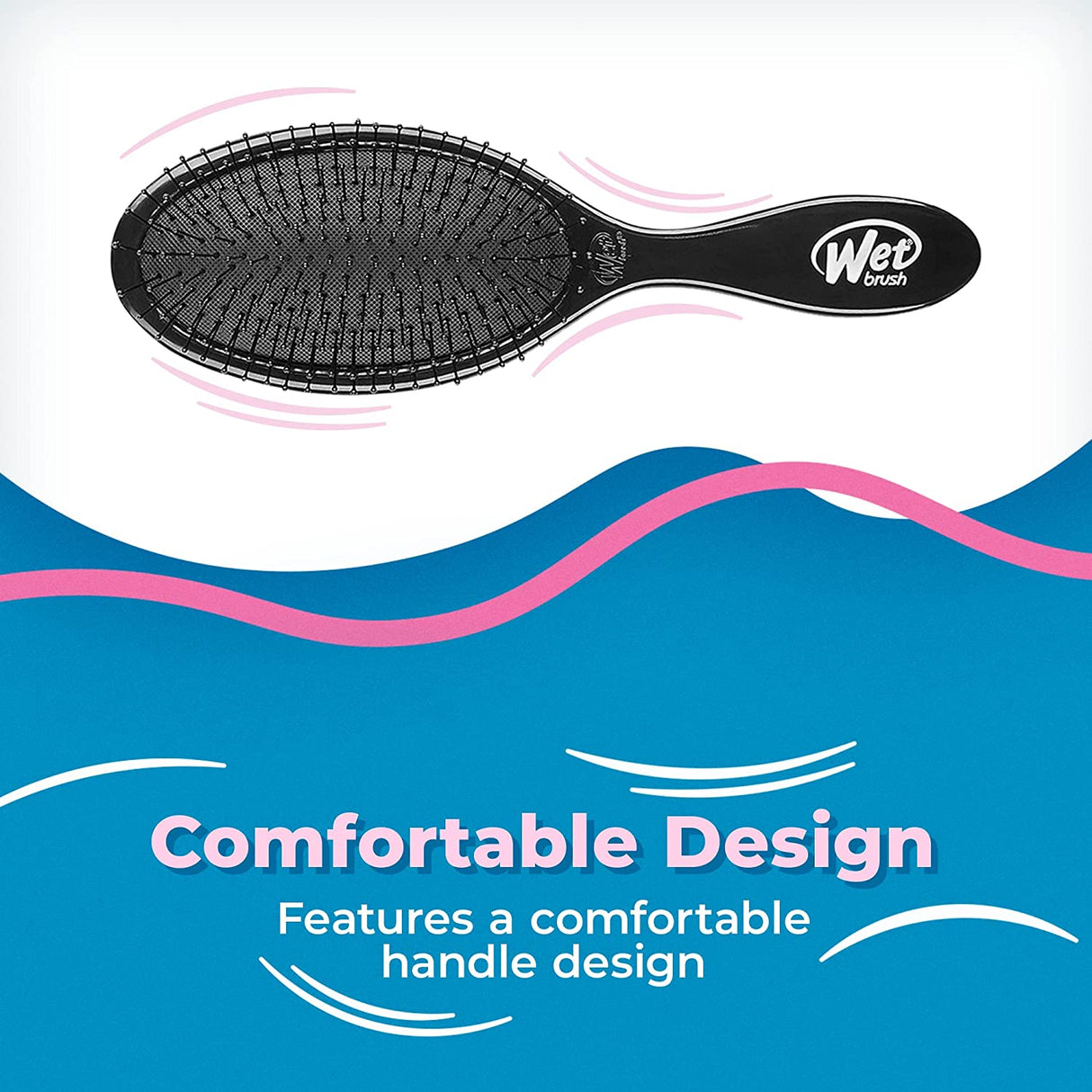Detangler Hair Brush: Classic Black - Exclusive Ultra-soft IntelliFlex Bristles - Glide Through Tangles With Ease For All Hair Types - For Women, Men, Wet And Dry Hair