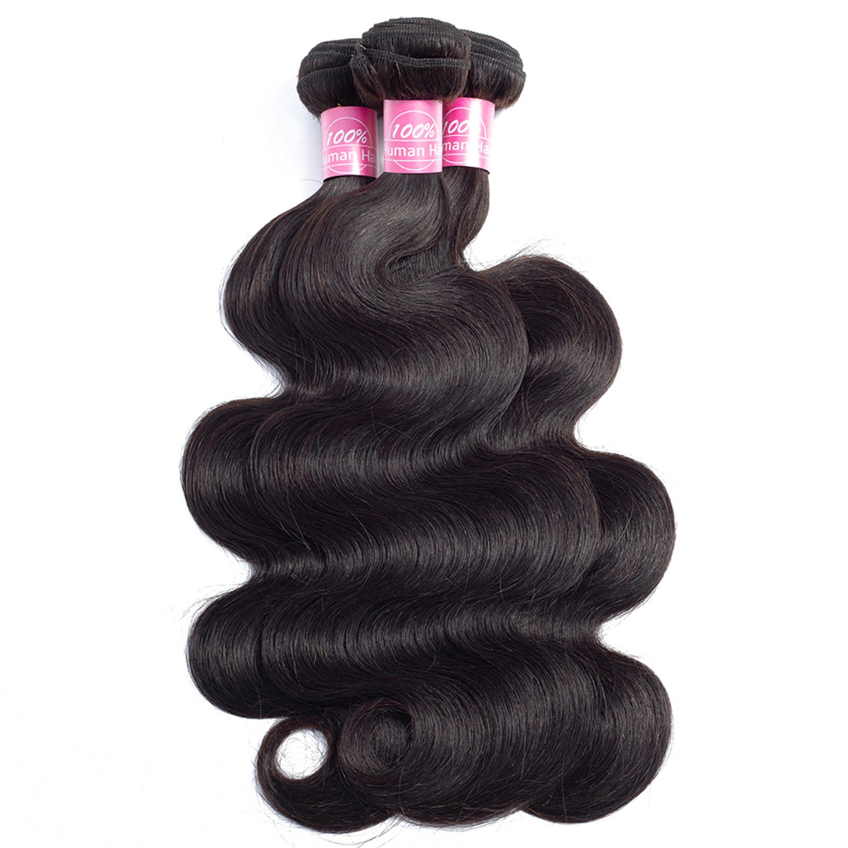 Body Wave 3 Bundles with 4x4 Closure Brazilian Virgin Human Hair Bundles Natural Color