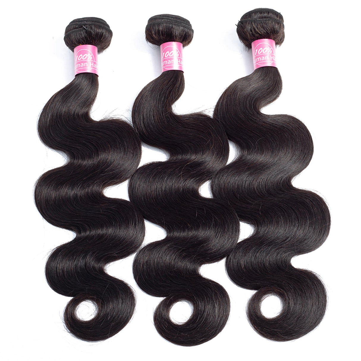Body Wave 3 Bundles with 4x4 Closure Brazilian Virgin Human Hair Bundles Natural Color