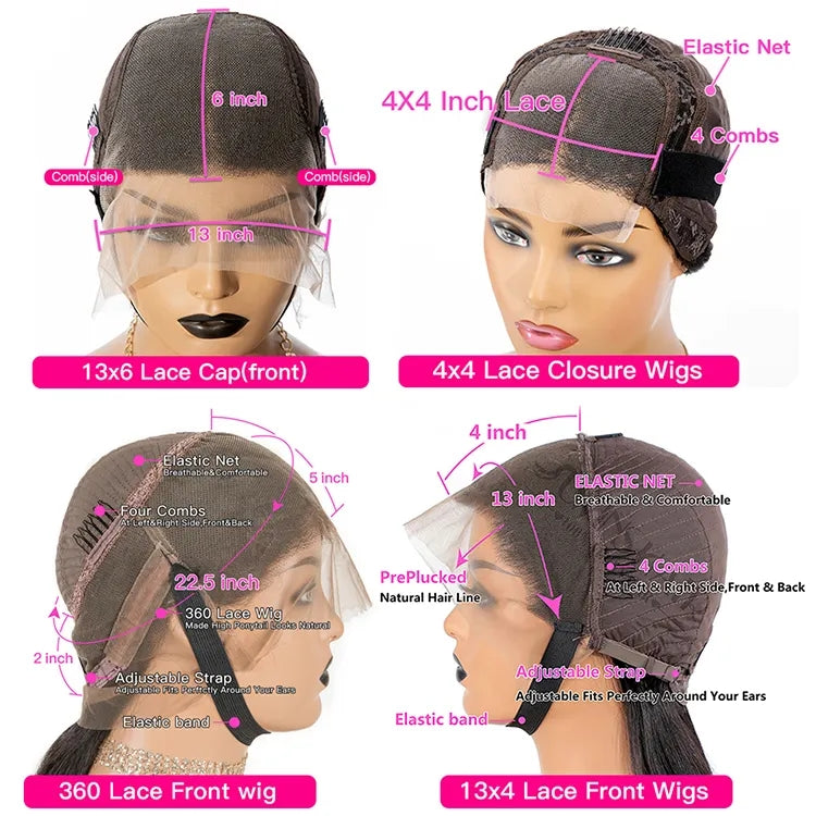 Skin Melt HD Lace Wigs 13x4 Lace Front Wigs Straight Human Hair Wigs