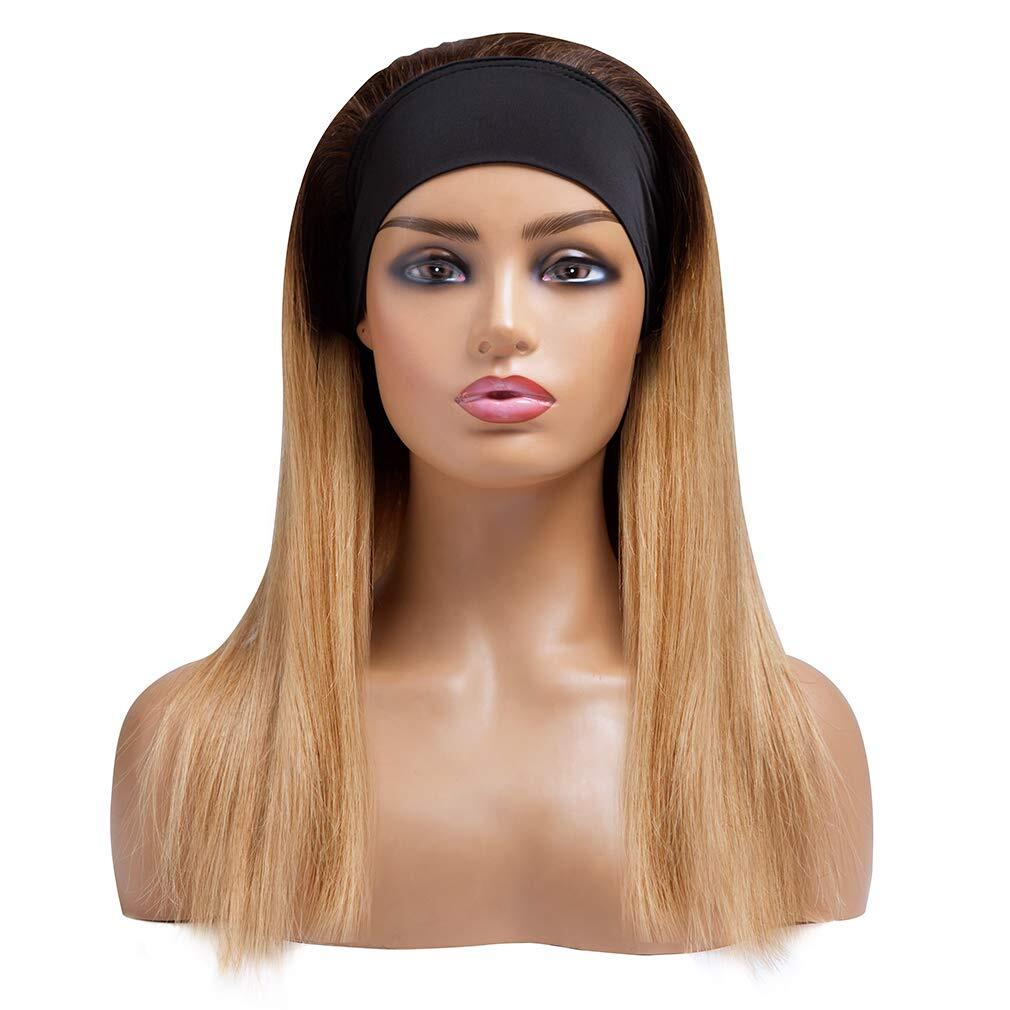 Ombre Straight 1B/27 Headband Wig Brazilian Human Hair Wigs for Black Women