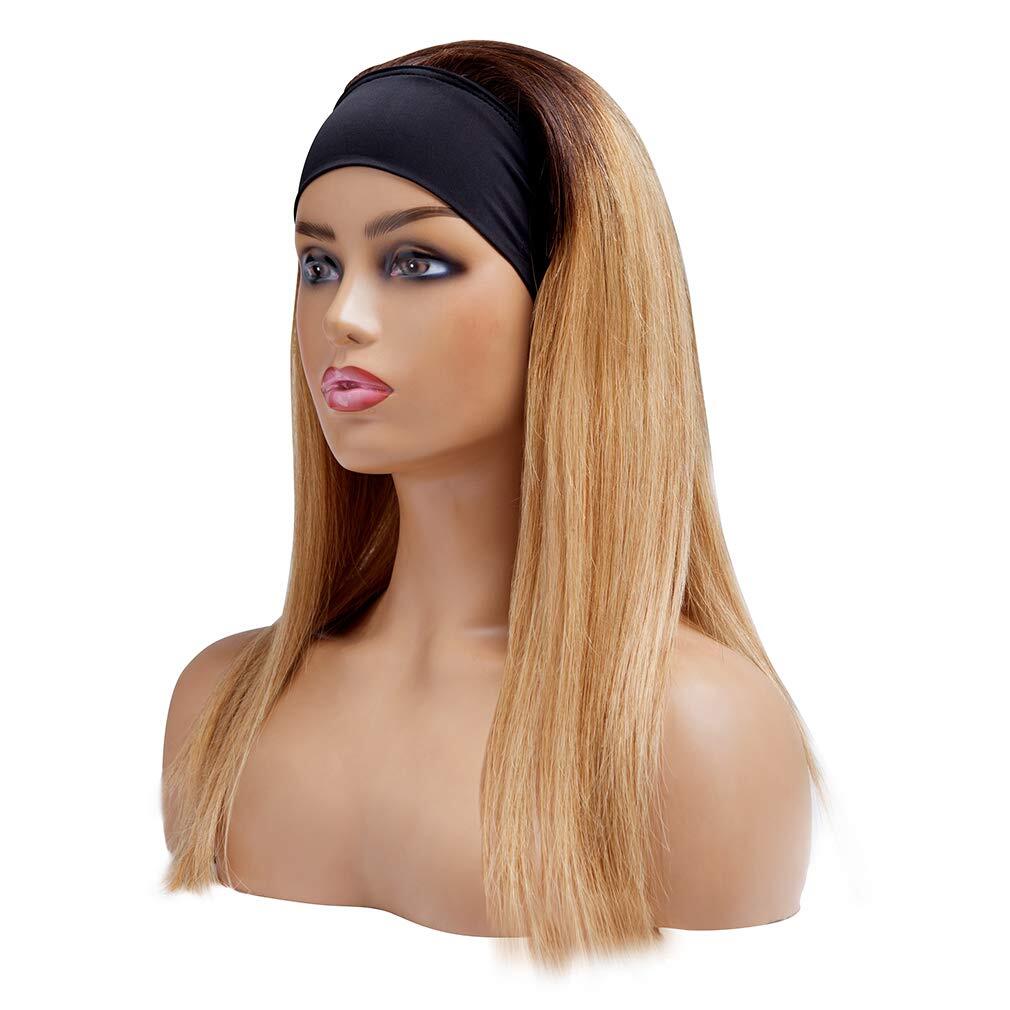 Ombre Straight 1B/27 Headband Wig Brazilian Human Hair Wigs for Black Women