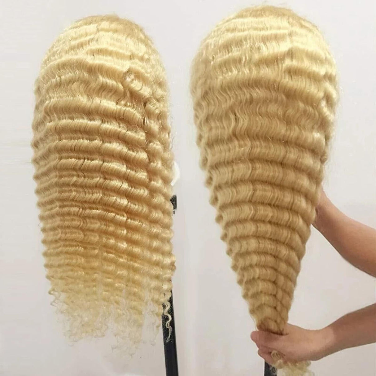 613 Blonde Deep Wave 13x4 Lace Front Wig Human Hair Brazilian Lace Frontal Wigs