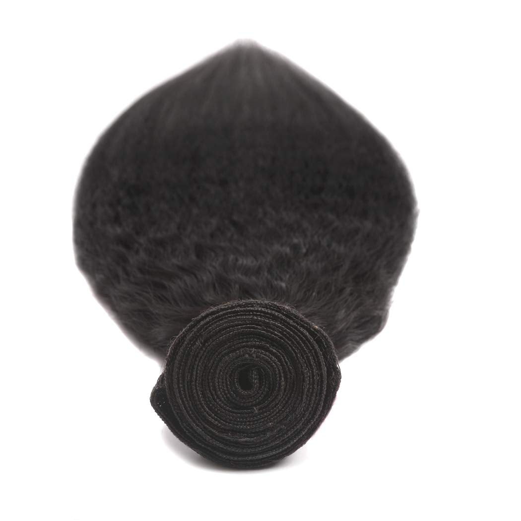 Brazilian Human Hair Kinky Straight 1 Bundles Natural Black