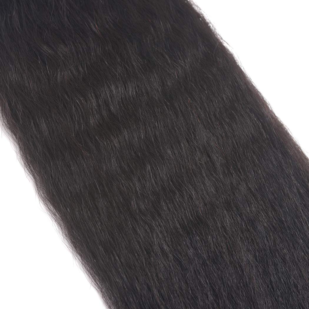 Brazilian Human Hair Kinky Straight 1 Bundles Natural Black