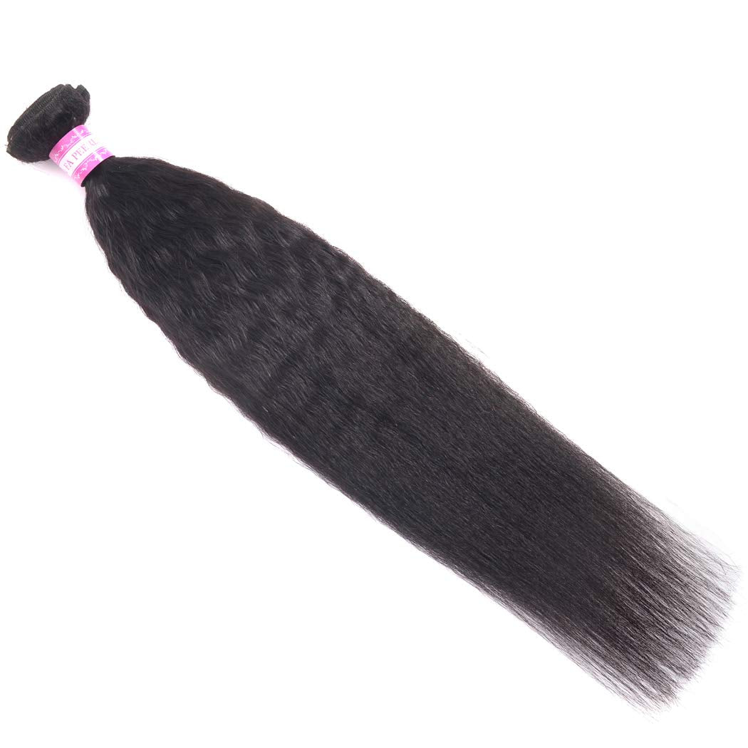 Brazilian Human Hair Kinky Straight 1 Bundles Natural Black