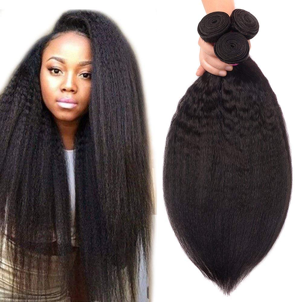 Brazilian Human Hair 3 Bundles Natural Color Kinky Straight /Body Wave/Straight/Deep Wave/Loose Wave