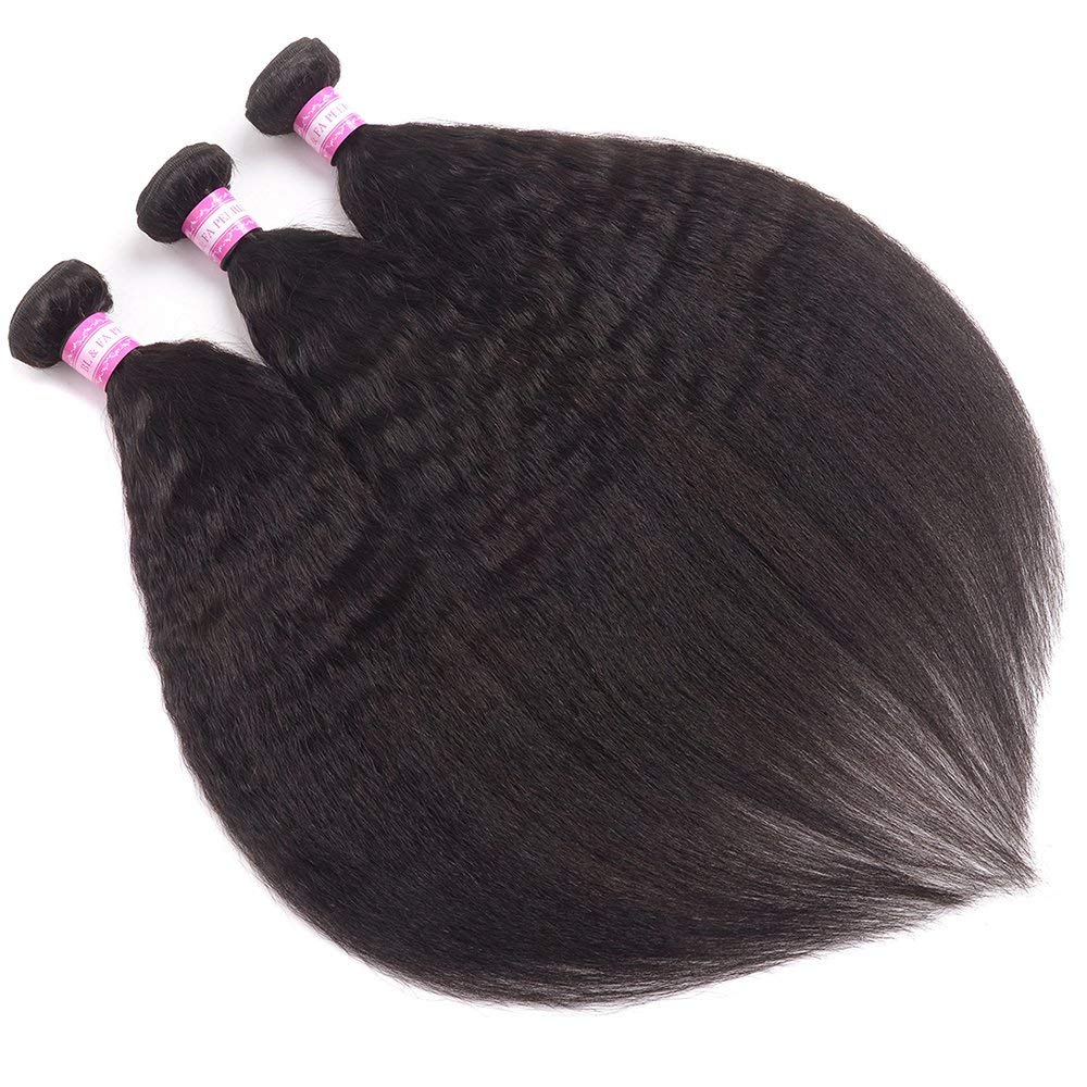 Brazilian Human Hair 3 Bundles Natural Color Kinky Straight /Body Wave/Straight/Deep Wave/Loose Wave