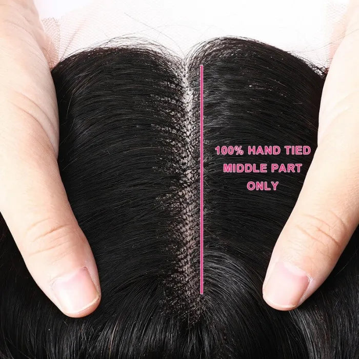 Body Wave Upgrade Lace Closure Middle Part Closure Bleached Knots 4x0.75 T Part Closure Natural Color